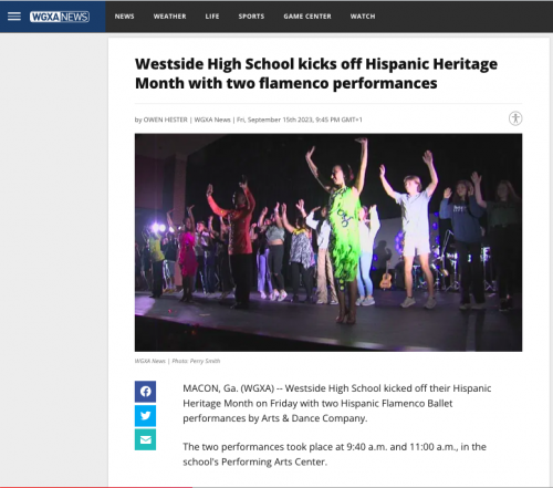 <br><p>Westside High School kicks off Hispanic Heritage Month with two flamenco performances - MACON, Ga, September 15th 2023</p>