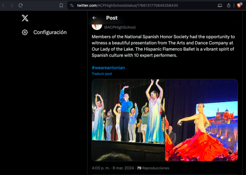 <br><p>03/09/2024, Hispanic Flamenco Ballet at the National Spanish Honor Society</p>